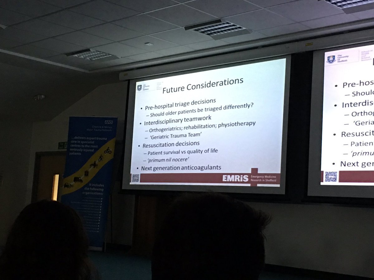 standbycall's tweet photo. 2 talks already have summarised difficulty of identifying older people with major trauma. The future? #silvertrauma https://t.co/oPSssaQlaE