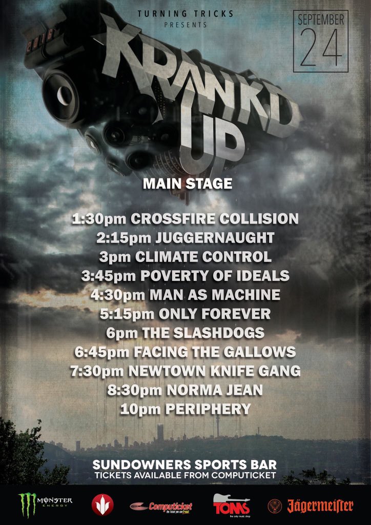 The lineup times for #KU2016
We are up at 13:00 on the inside stage!
Get your tickets NOW!