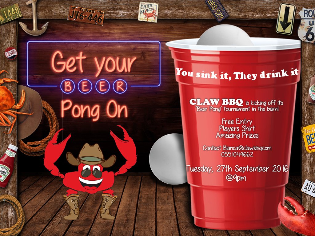 CLAWBBQ's tweet photo. You sink em, they drink em! 
#CLAWBBQ #Winningteam #CLAWBeerPong #CLAWBarn #CLAWGASM #PutSomeSouthInYourMouth https://t.co/IQLfHmxakZ