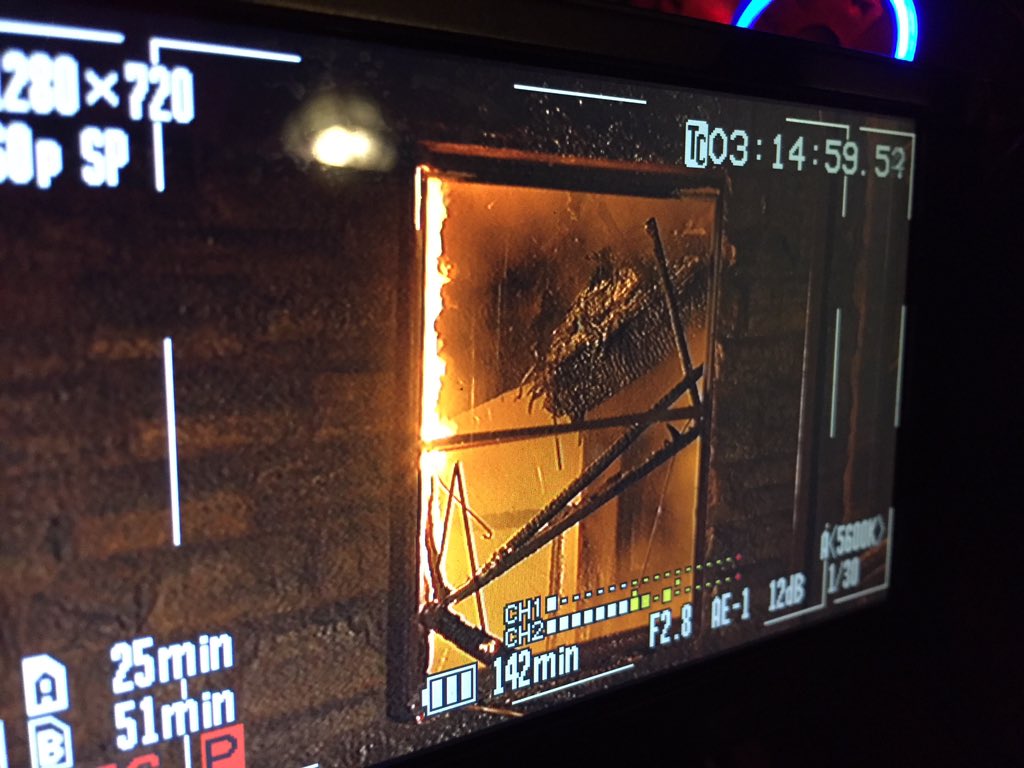 THellhake's tweet image. .@KCMOFireDept fighting house fire from above, just north of #KCMuseum