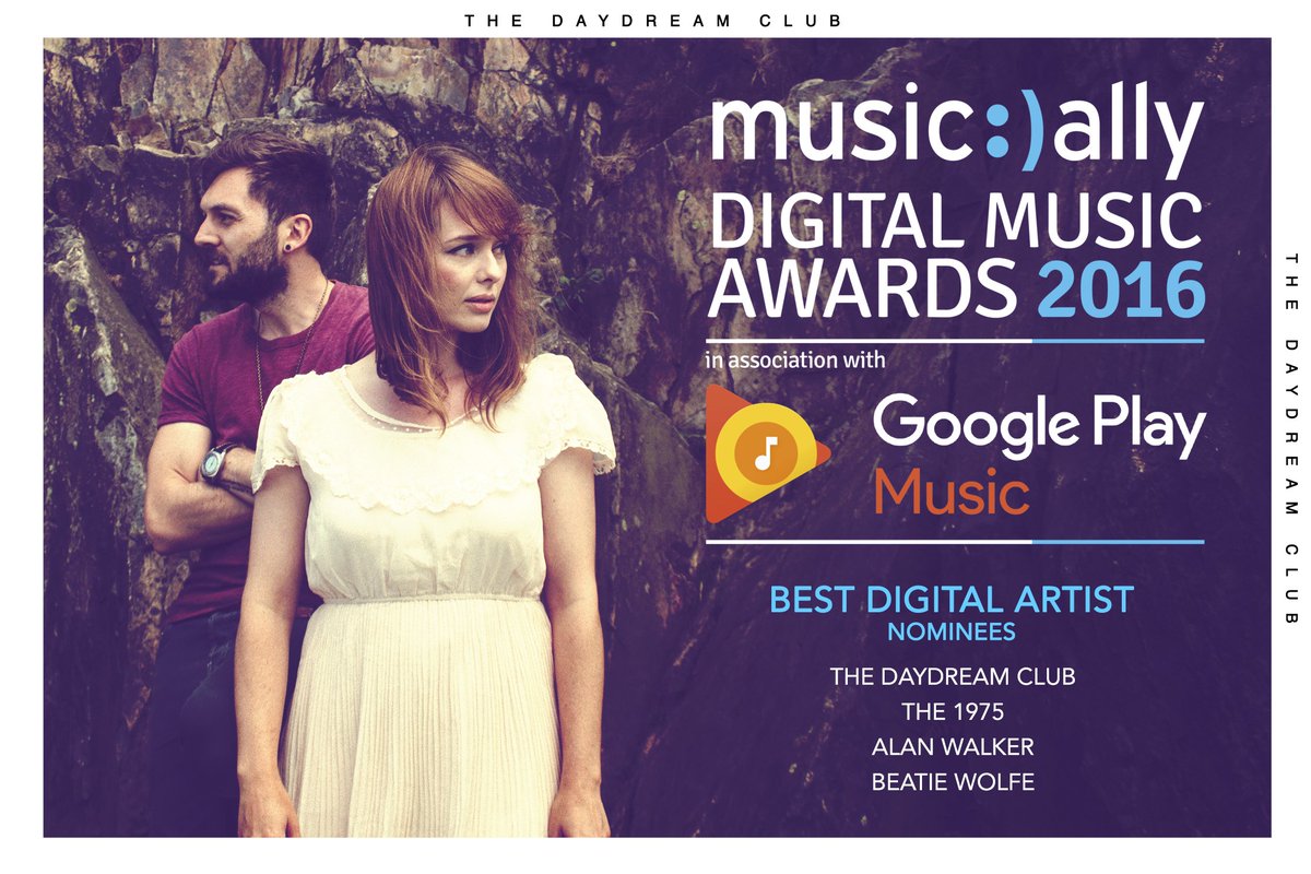 thedaydreamclub's tweet photo. Had some bloomin' amazing news over the wkend. We've been nominated for #BestDigitalArtist @MusicAlly #mdmas Awards! https://t.co/PRfCRTOowk