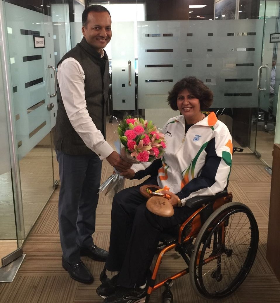 Naveen Jindal (@mpnaveenjindal) on Twitter photo It was great to have you with us today <a href="/DeepaAthlete/">Deepa Malik PLY</a> . Congrats again...More power to you.. It was great to have you with us today <a href="/DeepaAthlete/">Deepa Malik PLY</a> . Congrats again...More power to you..