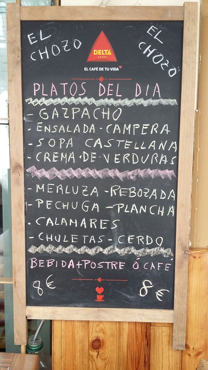 Y para no perder la costumbre y que este lunes se te haga menos cuesta arriba, quí te dejamos nuestro #MenúDelChozo.