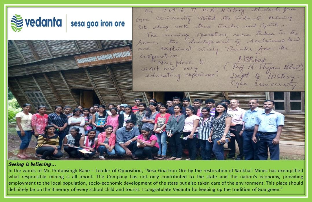 V_I_S_L's tweet photo. Every visitor that comes to our Sankhali reclaimed mine is sure to be mesmerized ! #MiningResponsibly https://t.co/UDC7MR3dLs