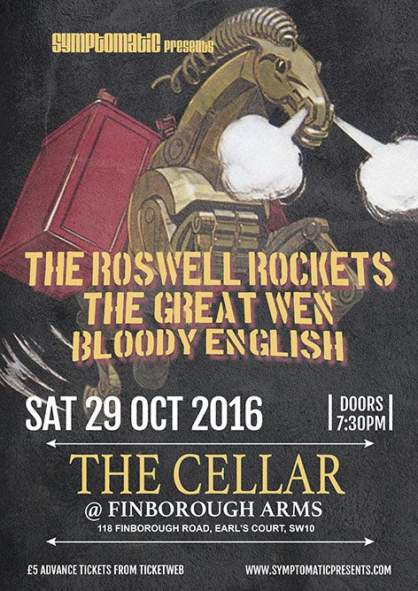 RoswellRockets's tweet image. Our next gig is for @symptomaticpres @TheCellarFA Come join us for #spookyfuntimes. facebook.com/events/1939557…