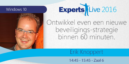 ExpertsLiveNL's tweet photo. Nieuw op het #ExpertsLive podium is Erik Knoppert. Hij deelt zijn ervaring met Windows Information Protection https://t.co/r4AM6AjjFH
