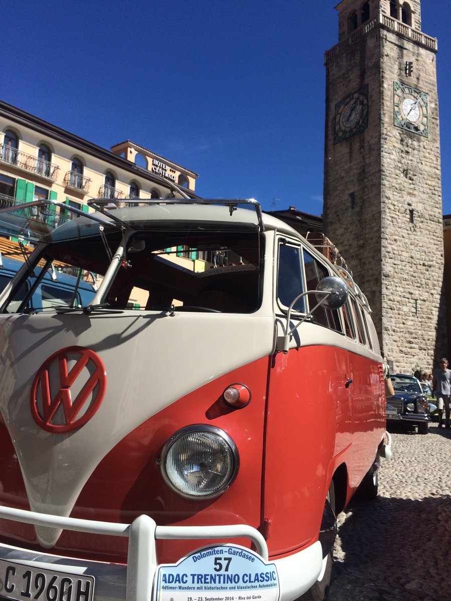 riva_summer's tweet photo. Hope everyone enjoyed seeing some of the #ADAC #trentino classic cars. Here is one of our favourites! #VWcampervan https://t.co/Yksy5lpfWD