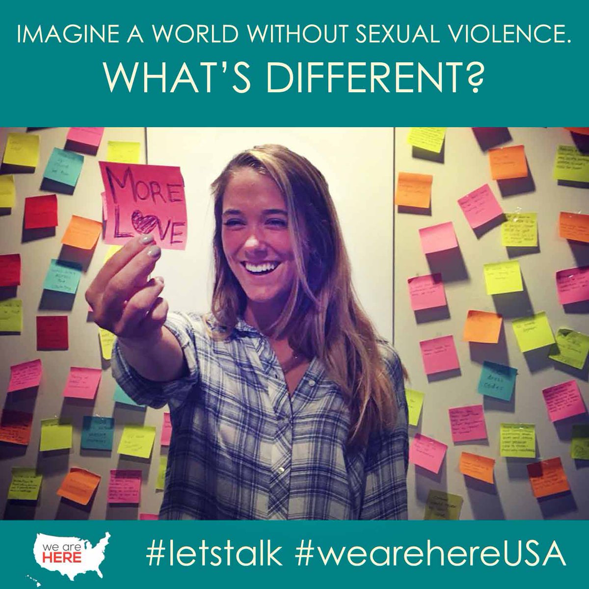 meklowd's tweet photo. @lenadunham Join colleges/universities across the country in the Vision Wall Movement  #wearehereUSA #LetsTalk https://t.co/mnsZpaGxeD