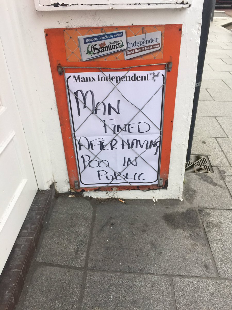 AlexJQuirk's tweet photo. Headline news on the Isle of Man is just... what a different world I live in over here. 😁👌🏾 #news #Headlines #poo https://t.co/rWImNaq3Ig