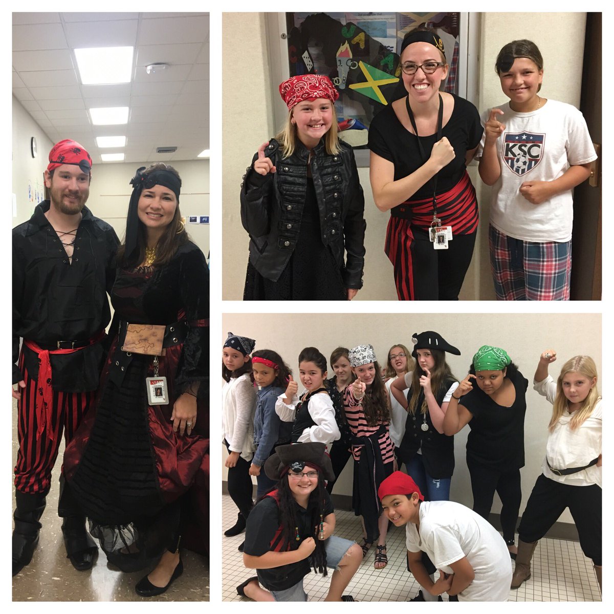 CMIS_IB's tweet photo. Scalawags have taken over the building!  #InternationalTalkLikeAPirateDay  #ahoymates #argh https://t.co/YyLc7esSlc