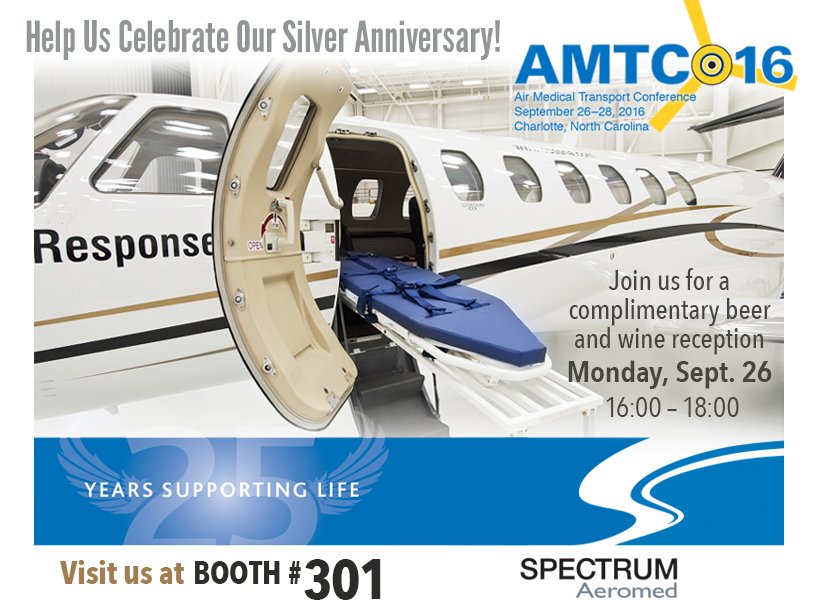spectrumaeromed's tweet image. Come help us celebrate 25 years of supporting life at the @AMTC conference! #AMTC16 #SpecAero