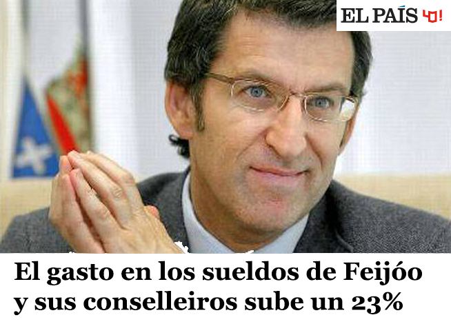 AmoedoPepe's tweet photo. Cuando a todos nos exigen moderación salarial el gasto en sueldos de @FeijooGalicia y sus conselleiros sube un 23% https://t.co/gWMeGcZjbd