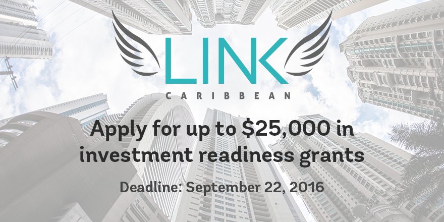 Caribbean entrepreneurs: Remember to apply for an investment readiness grant up to $25,000 by September 22. link-caribbean.com/entrepreneurs/…
