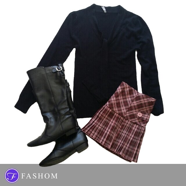 brendavanaltena's tweet photo. Women's Clothing, Fall Wear, Business Wear @myfashom #blacksweater #pinkplaid #pinkcheck #plaid #check #blackboots https://t.co/TQQPjVDSFa