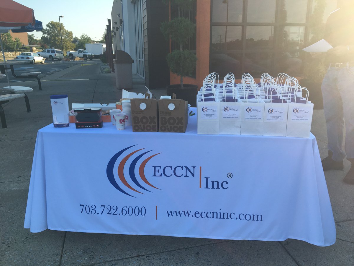 ECCNinc's tweet photo. #Eccninc's 1st event in with #dunkindonuts #Virginia #alarm #security #SecurityEssen we raffled off  a security system &amp; #bluetoothspeaker https://t.co/POJjgqVBCX
