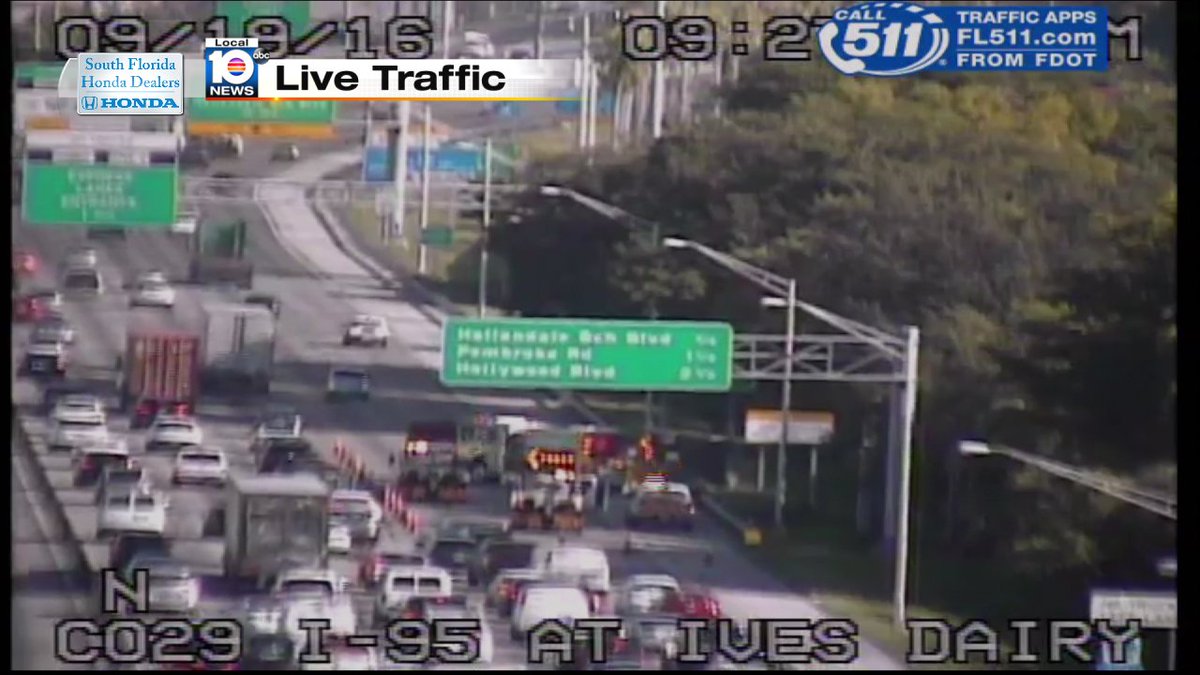 Crash on I-95 NB at Ives Dairy Rd #traffic https://t.co/SjzlvM9PTP