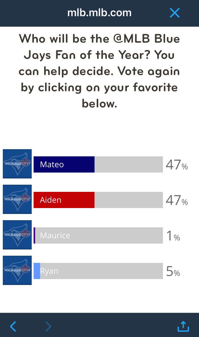SpiderDarrell's tweet photo. @JTreliving Can you RT please?
Mateo really would appreciate it!
Thanks Jim! #BlueJaysFOTY1 
#BlueJays #BostonPizza https://t.co/47r7HsrfFN