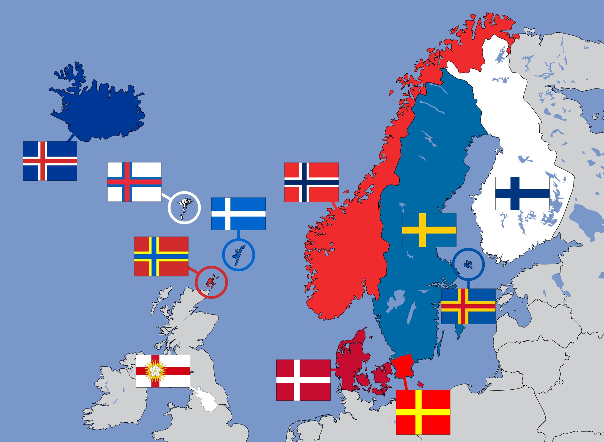 Risultati immagini per scandinavian flags