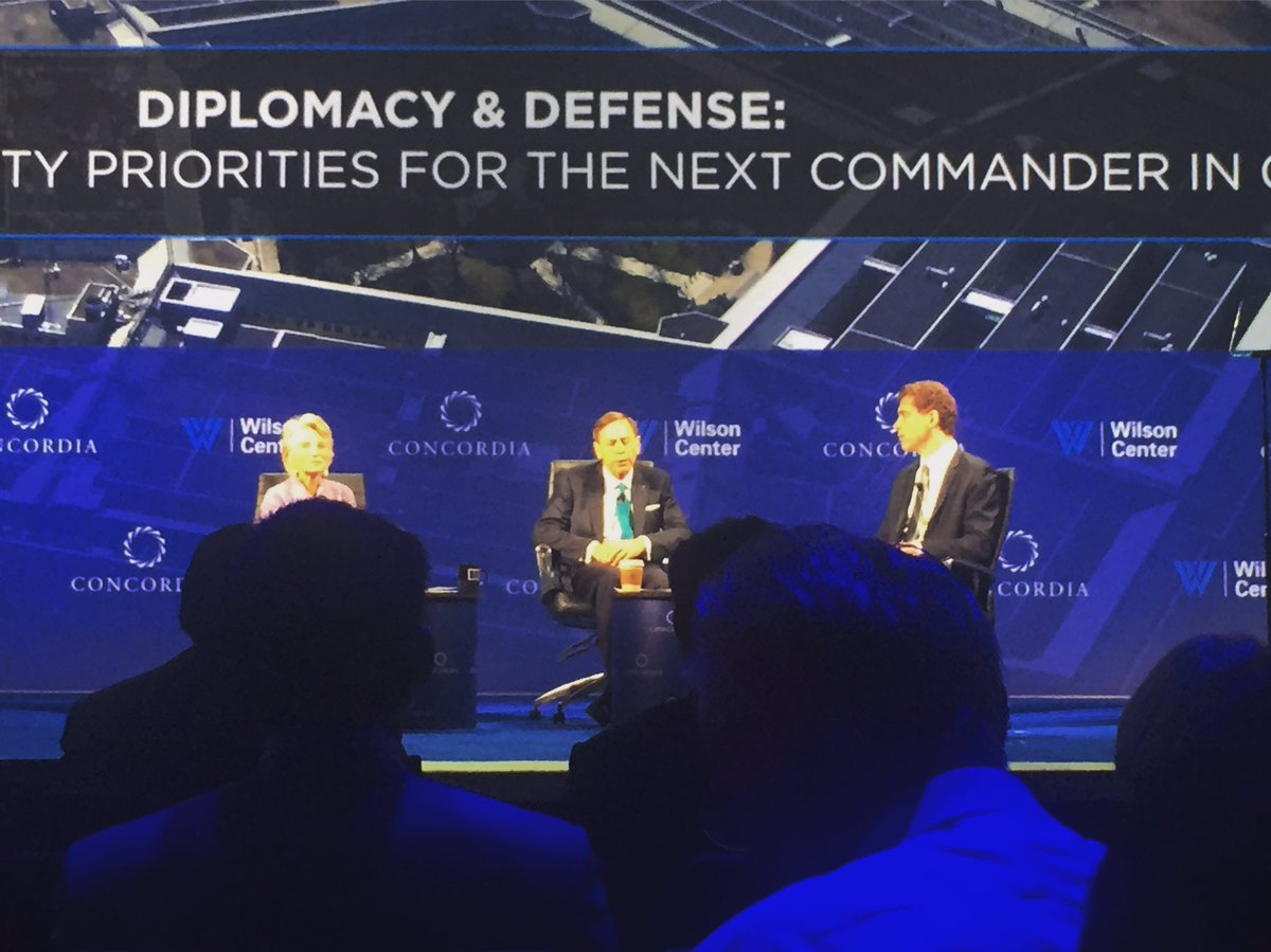 General Petreaus and the Hon. Jane Harman discussing the security priorities for the next president