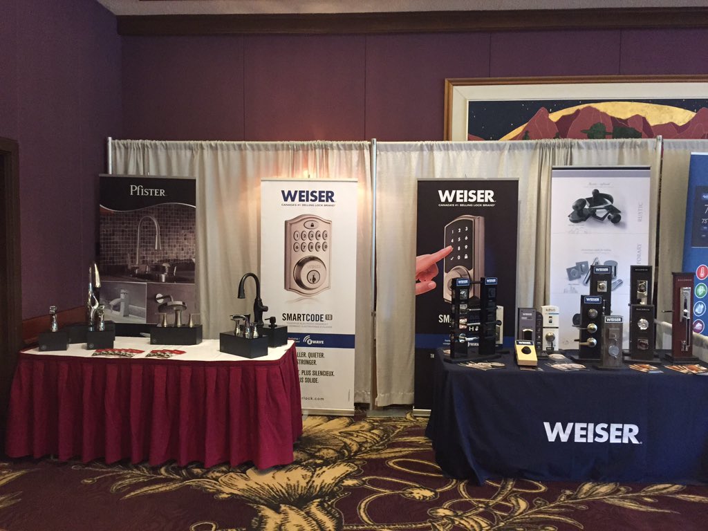 JimmyVanNet's tweet image. CHBA-Alberta Conference, Best Booth, great show, excellent event @weiserlock