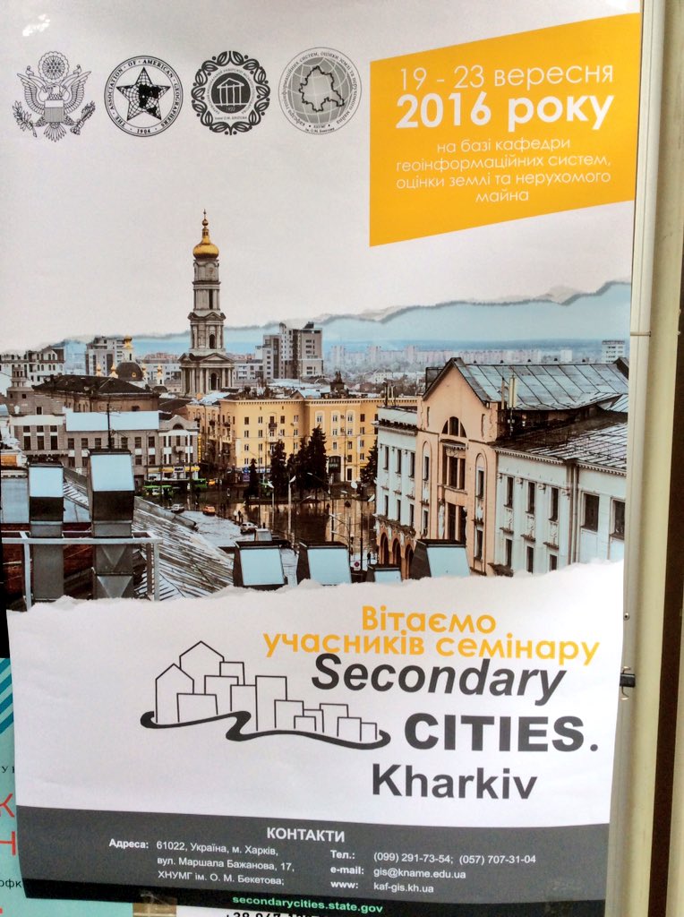 REHBudapest's tweet photo. .@StateDeptOES &amp; #GOTUS partner w/ @theAAG to implement #SecondaryCities project in #Kharkiv #Ukraine for resiliency https://t.co/E6YlFQuWUb