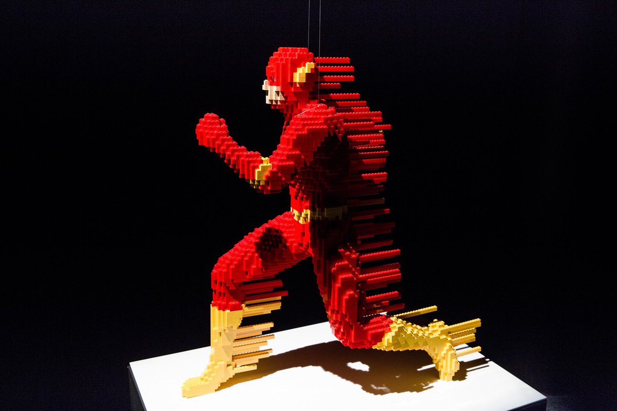 PlanMadrid's tweet photo. El miércoles 21 de sept. en el C.C. Fernán Gómez, se presenta la exposición "The Art of the Brick: DC Super Heroes" https://t.co/O7NZesiDoL