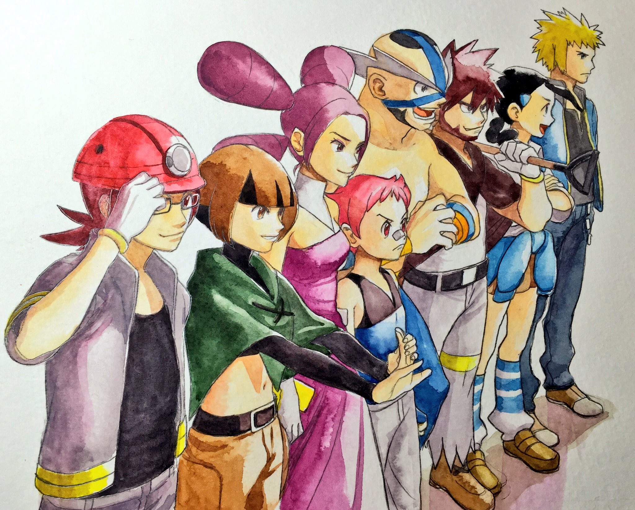 마감 1 3 Rt En Pit シンオウジムリーダーの人々を描きました T Co Otfrg3sugc Twitter