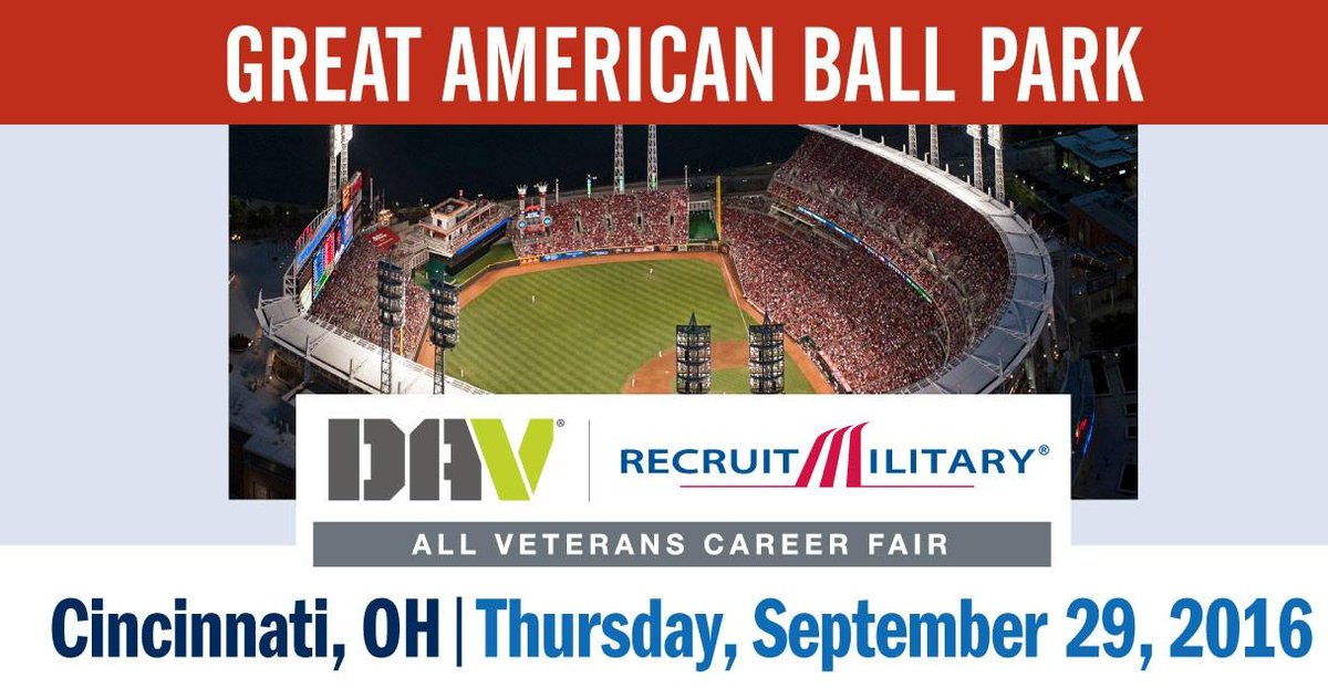 mmb100778's tweet photo. @DAVHQ / @RecruitMilitary All #Veterans Job Fair in #Cincinnati, OH on September 29. - https://t.co/Q8bnASoNWD https://t.co/XCWju8UXYD