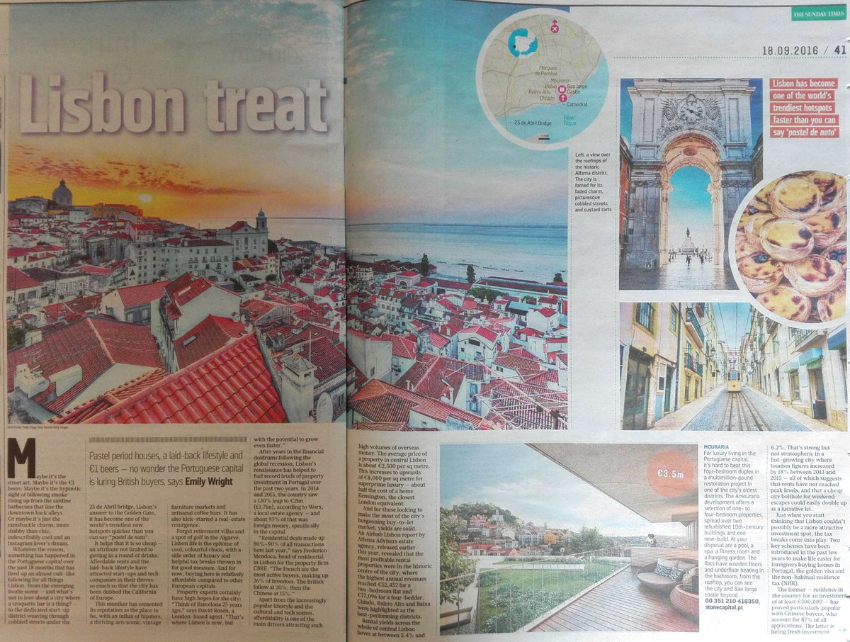 ptchamberuk's tweet photo. Central Lisbon is in the news again as a top property investment  - says the Sunday Times article 18 September https://t.co/nsxNgwpPiL
