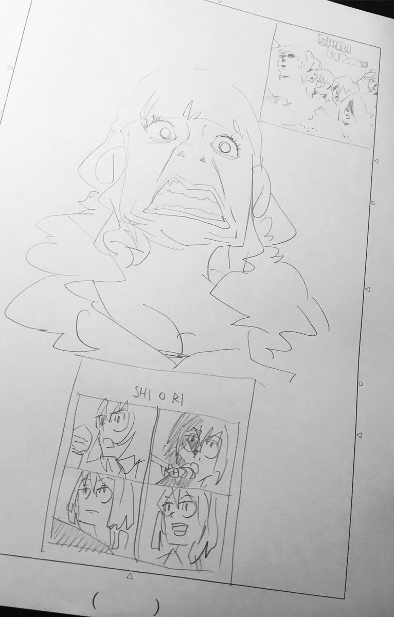 秋祭り御神輿2日連チャンからのベビメタでとてもくたびれたのでSHIORIジャケットパロディ楽描きを投下して寝まする。 