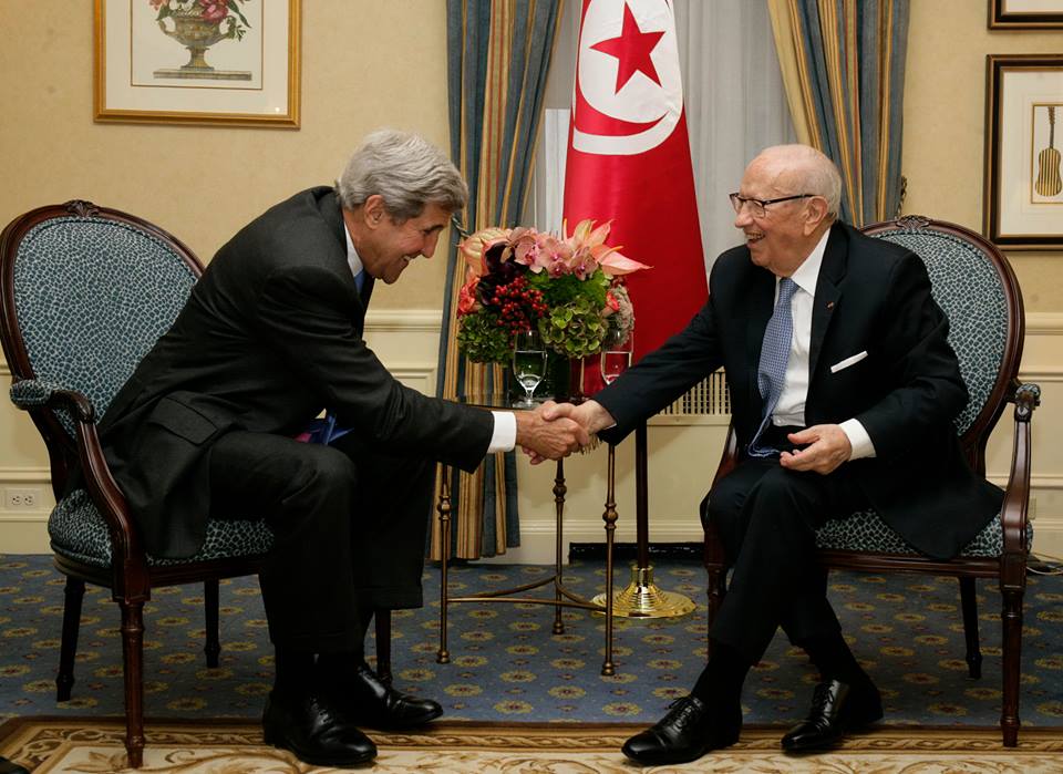 BejiCEOfficial's tweet photo. Meeting w/ Mr @JohnKerry in #NYC to discuss about #Tunisia’s democratic &amp; economic progress &amp; #TUNUSA relationship https://t.co/7TDG6pttj7