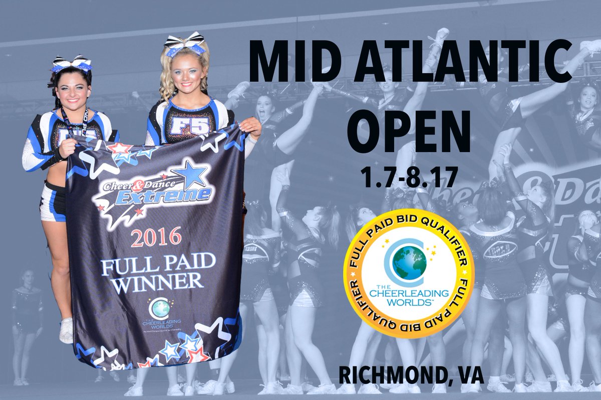 cdextreme's tweet photo. 2 FULL PAID & 4 at large @USASFcheer Worlds BIDS, RINGS, BANNERS, MEDALS! #MidAtlanticOpen #registertoday #cdextreme https://t.co/plNDBSOpl4