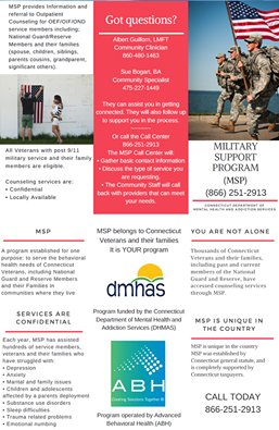 ABH_Inc's tweet photo. The @CTDMHAS Military Support Program continues to “Soldier On”https://t.co/NT5HrlmHMX https://t.co/ytT2c6wSgN