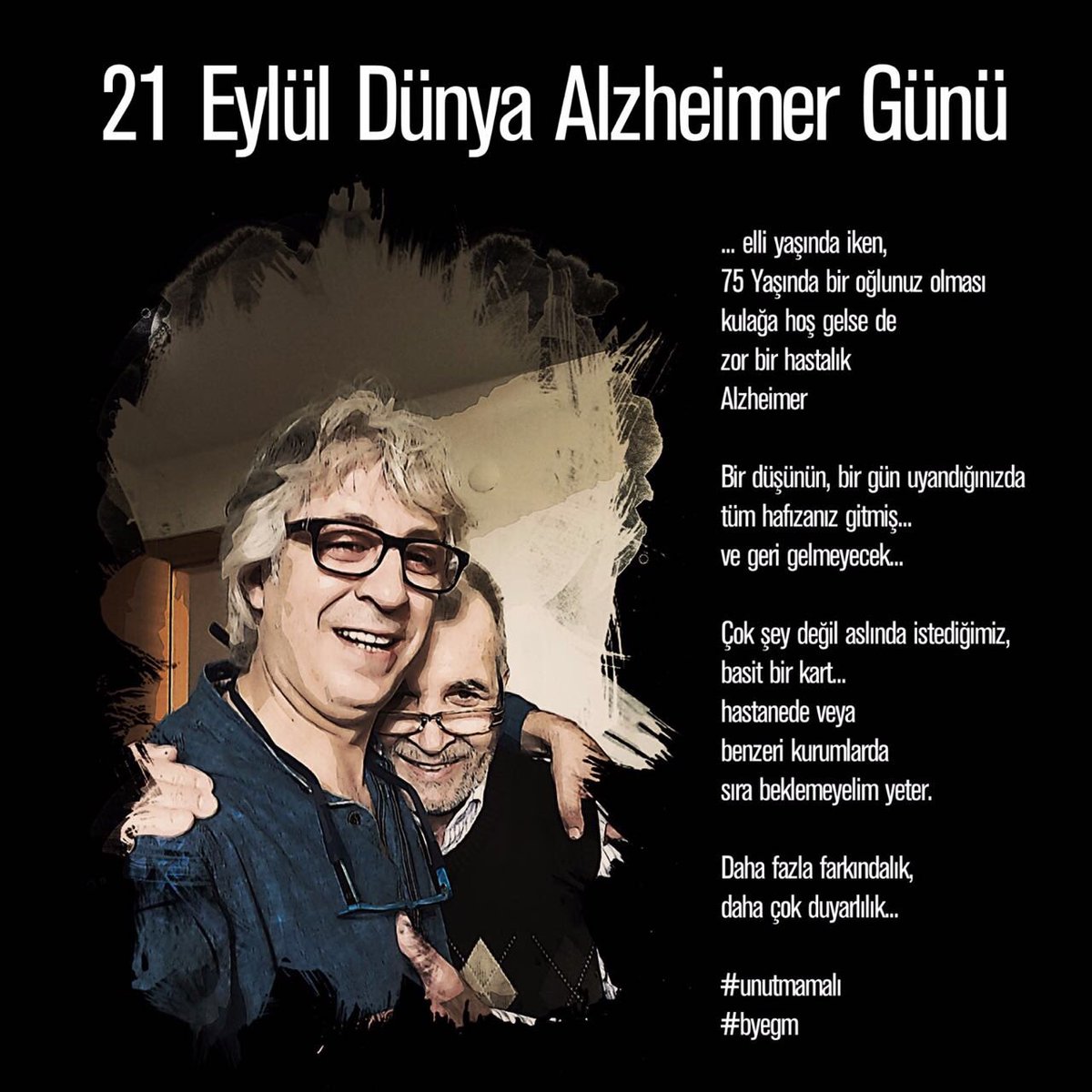 #birgünalzheimerolursam etiketine destek verebilir misiniz? Foto da <a href="/Sengul_Umit/">Ümit ŞENGÜL</a> ve #alzheimer hastası babası var...