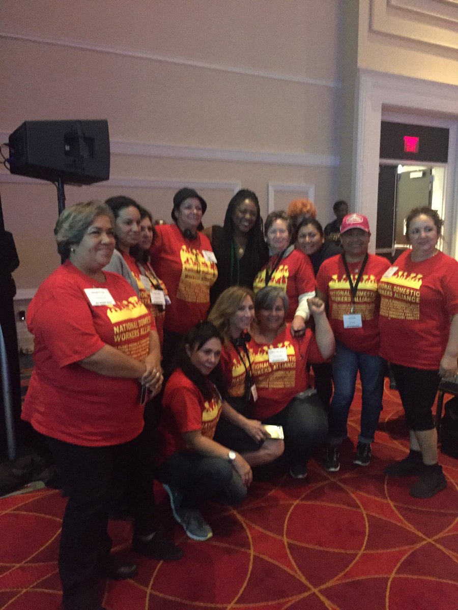 CaringAcrossGen's tweet image. The amazing @aliciagarza with @domesticworkers at #WeWontWait2016!