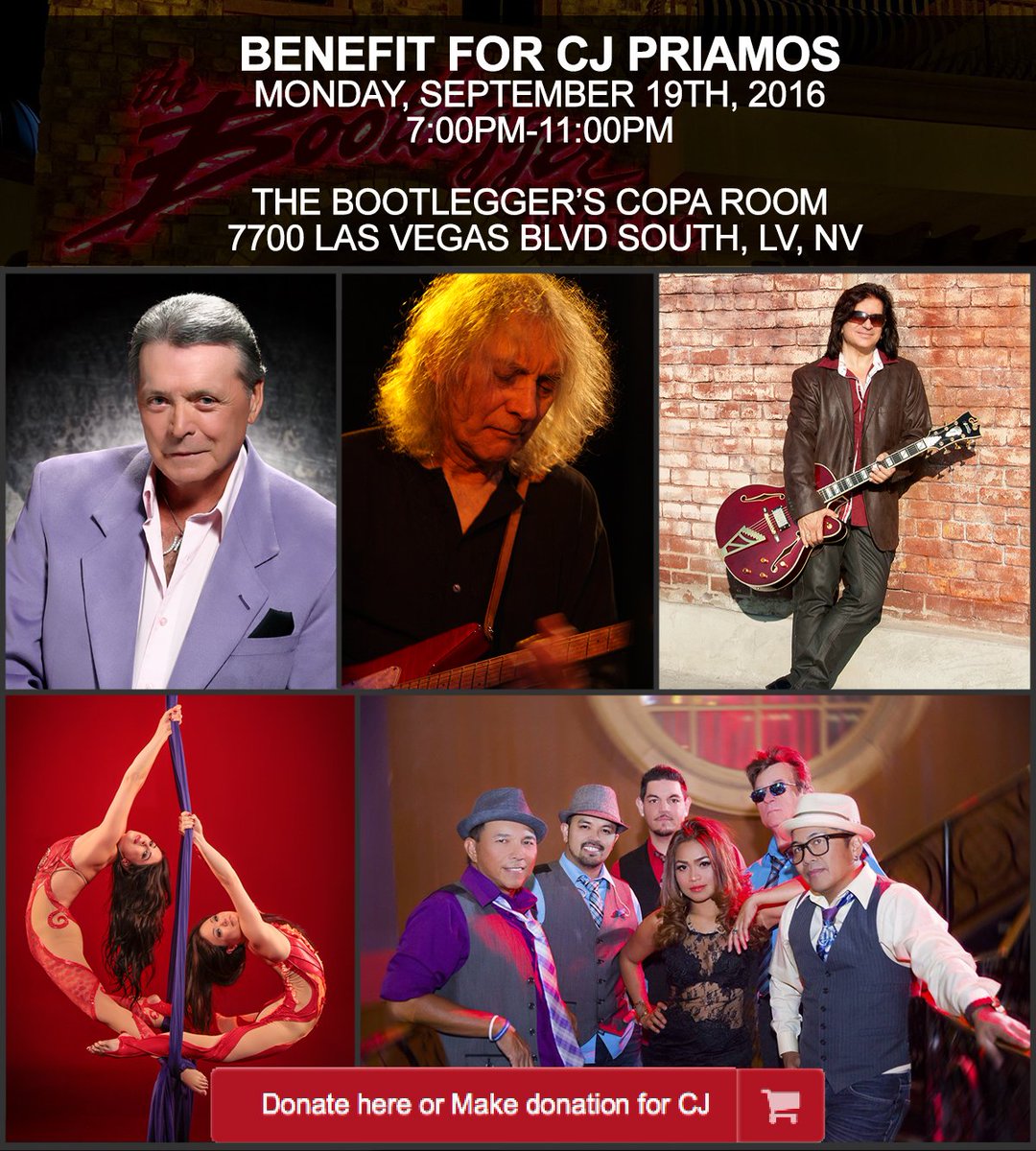 GreekCowboyPro's tweet photo. #LasVegas join us: Benefit for CJ Priamos, 7P-11P w/ @MickeyGilley1 Albert Lee, @BlakeAaronMusic The Femmes @JAMMLV https://t.co/OXqS9kX0Kk