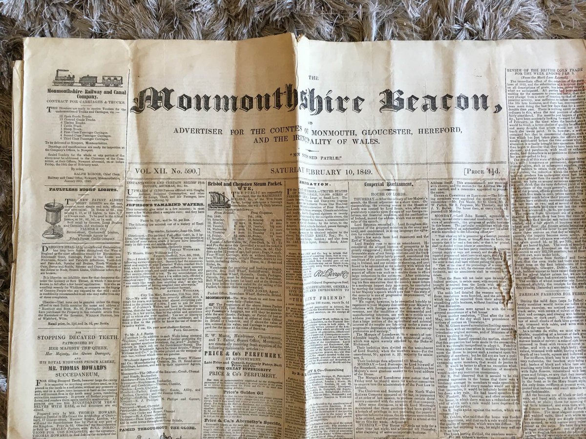 theworldofhilly's tweet photo. Hi @monbeacon I have an old issue (Sat Feb 10th, 1849) of local interest, or already digitised through @BNArchive? https://t.co/mlsVdRKFtw