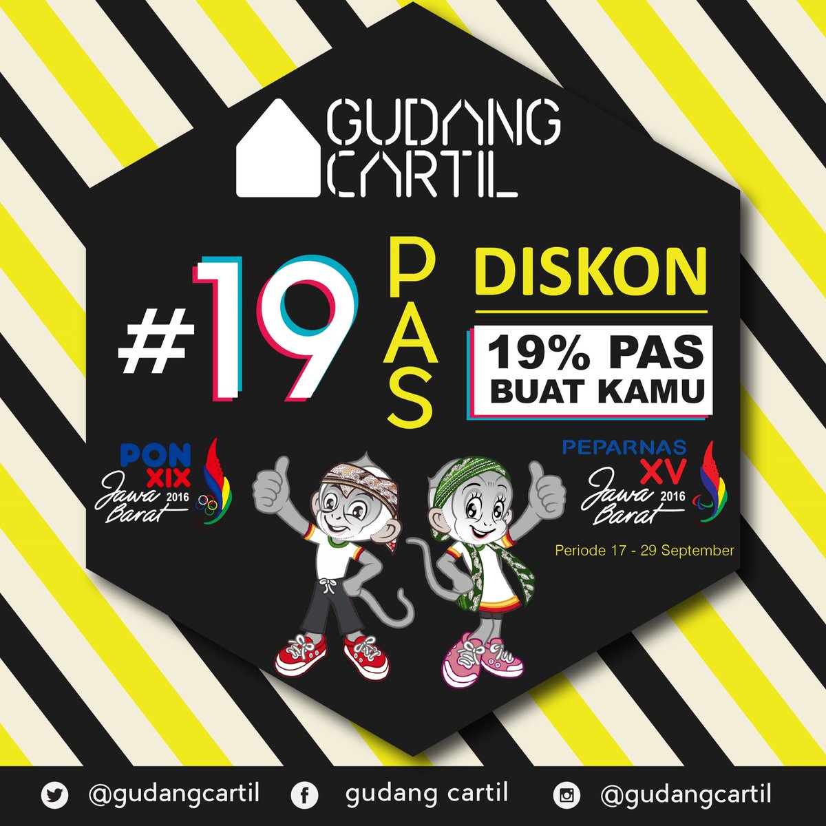 BoberCafe's tweet photo. Mulai BESOK sampai 29 Sept, ada diskon 19% di Bober (7-11 am) dan @GudangCartil! #19PAS dlm rangka @PonJabar_2016! https://t.co/AE45NbACTv