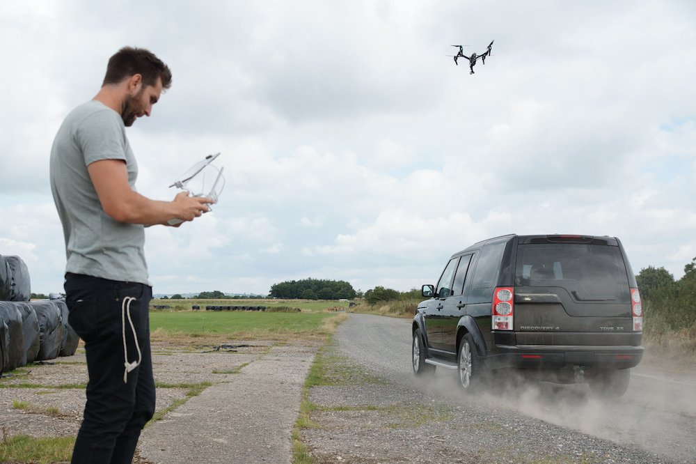 The chase is on... it's always good fun working with drones! #sheffieldissuper