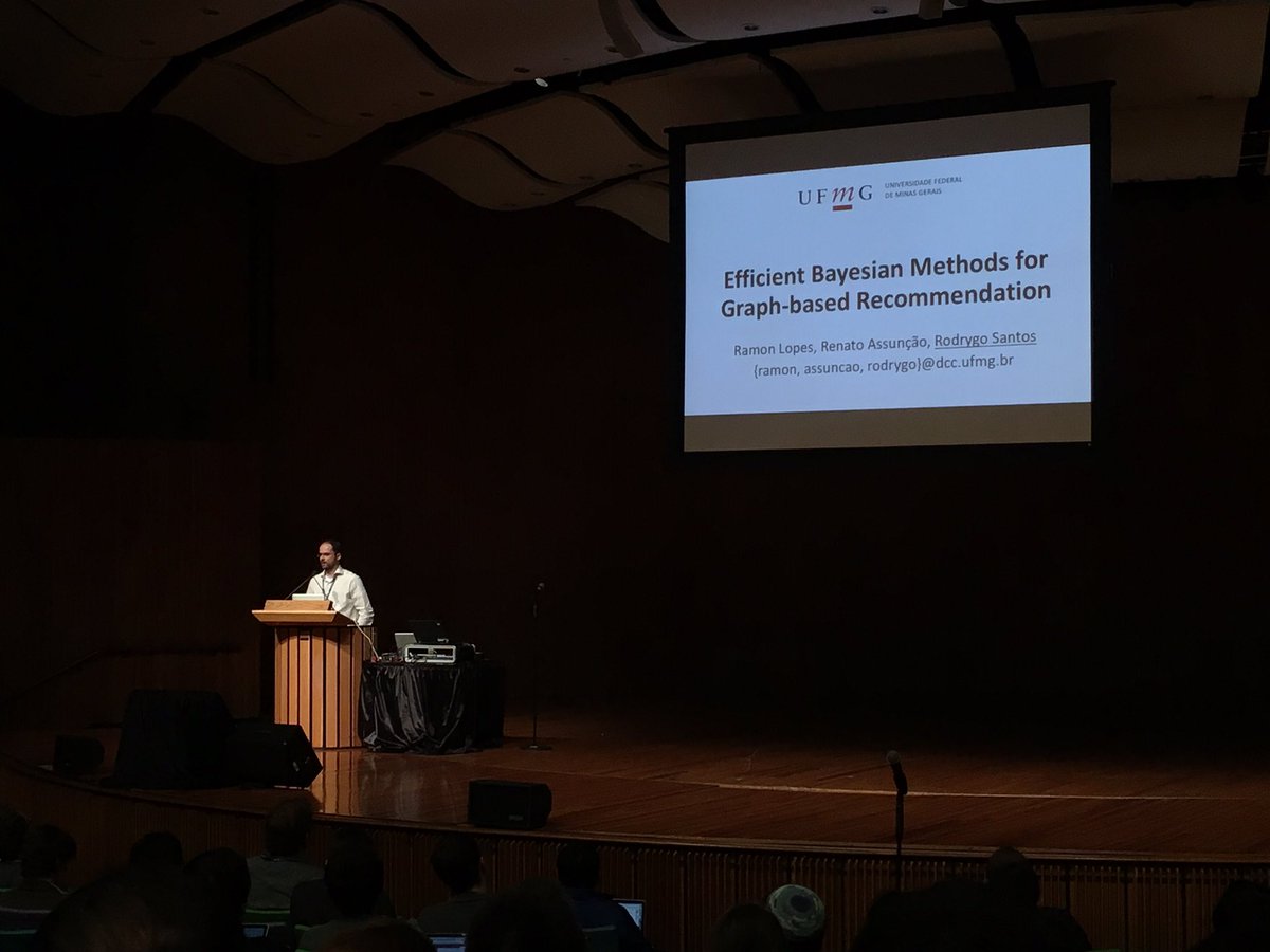 denisparra's tweet image. Prof. @rodrygo_santos on &quot;Efficient Bayesian Methods for Graph-based Recommendation&quot; at #recsys2016