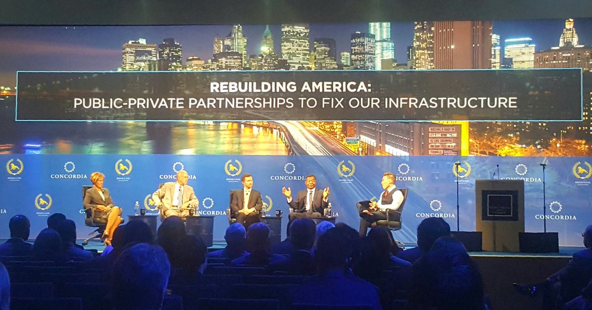 stephsteege_'s tweet photo. Planning and #PublicPrivatePartnerships are crucial to fixing US infrastructure. #Concordia16 https://t.co/Y83W43FxWN