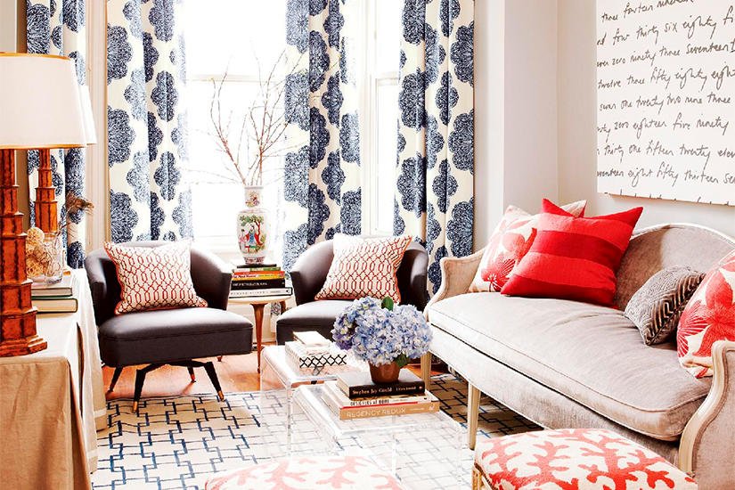 completehomegd's tweet photo. #HomeOfTheDay:  Brave hits of colour and pattern beautifully collide in this Toronto living room. #interiors #decor https://t.co/FEJrJRh8JE