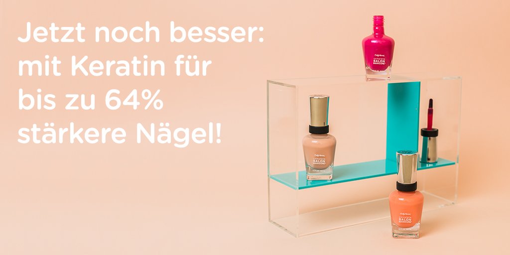 SallyHansenDe's tweet photo. Brüchige Nägel? Ab sofort sind #CompleteSalonManicure Lacke mit Keratin angereichert für bis zu 64% stärkere Nägel. https://t.co/OwsiWONWyO