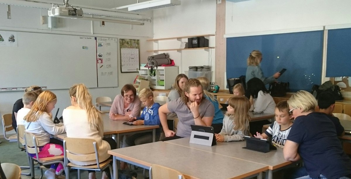 År 2 hjälper gäster från Norge att utvärdera sitt besök med olika digitala verktyg. Stolta elever! #Runbacka