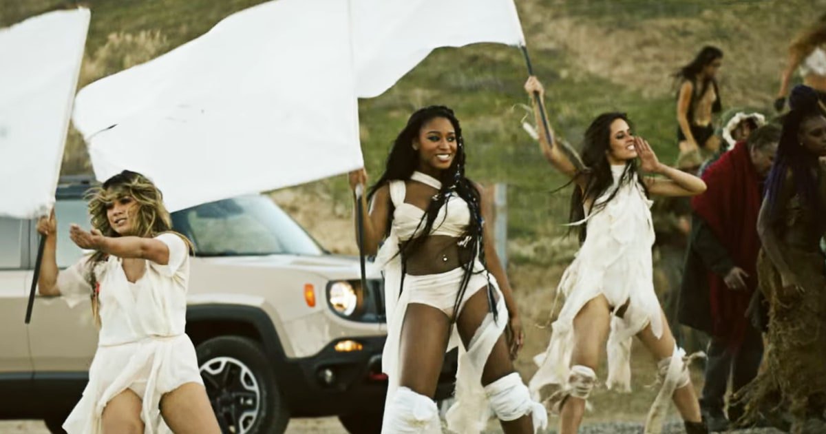 RollingStone's tweet photo. See Fifth Harmony stomp through a post-apocalyptic village in the video for "That's My Girl" https://t.co/98X2IuPq9s https://t.co/AOXnWBsztz