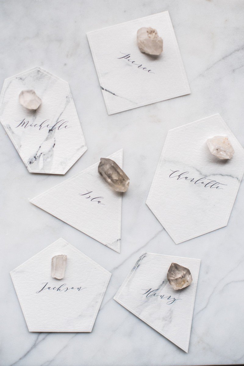 Table markers to match the invites