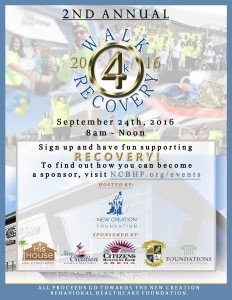 Saturday Sept 24th 
Walk4Recovery
Get involved in your recovery
Help support others!
#RecoveryMonth 
#Sobertember