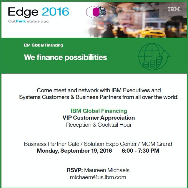agallmei's tweet photo. RT @lindademmler: Join us to discuss IT trends that matter #IBMEdge @IBMFinancing #ITLeaders #IBMAssetRecovery https://t.co/xm8AUUOWKz