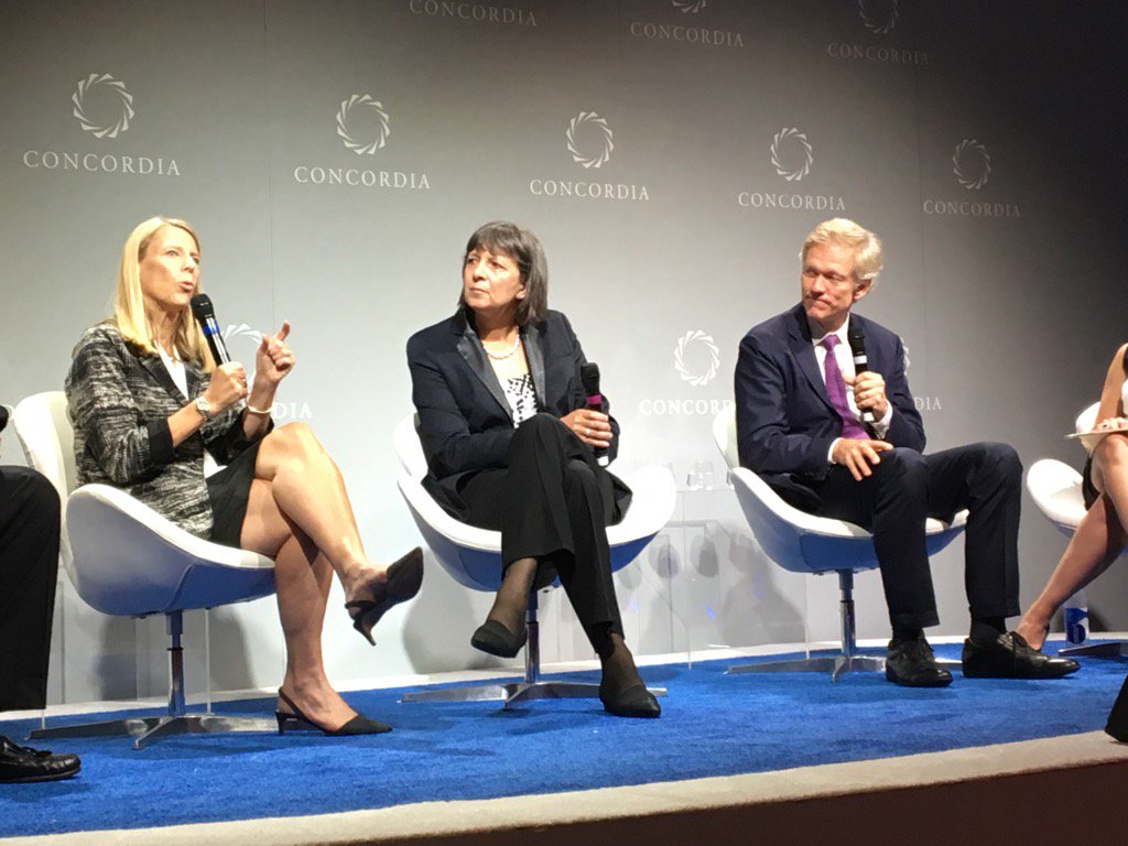 ConcordiaSummit's tweet photo. @SavetheChildren CEO @carolynsave on public-private partnerships: Find that synergy to really make something magical https://t.co/0DGhBnqUTO