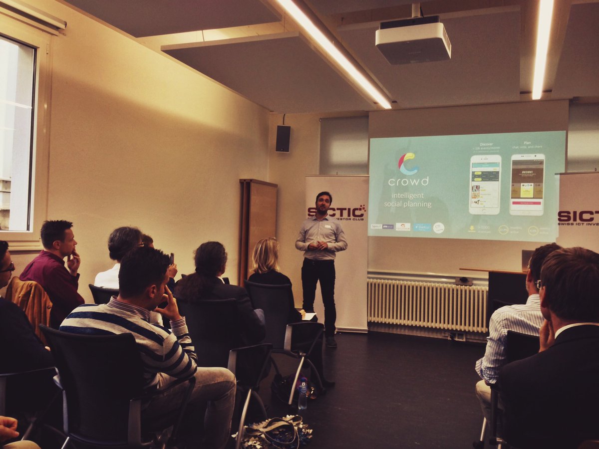 AndrBeherzig's tweet photo. Swiss ICT Investors Club Startup Pitches #sictic https://t.co/ZfKrSRtl7G